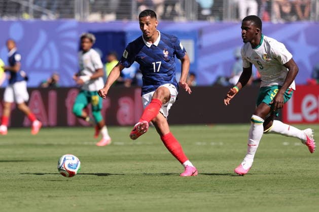 FIFA World Cup, WM, Weltmeisterschaft, Fussball 2026 - Group I - France vs Senegal William Saliba of France in action against Bamba Dieng (R) of Senegal during the FIFA World Cup 2026 group stage match France against Senegal, in New Jersey, USA, 16 June 2026. NEW JERSEY United States  Copyright: xSARAHxYENESELx