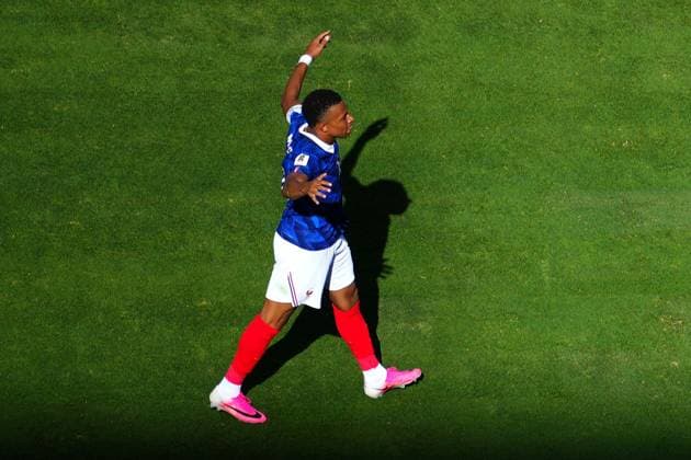 Kylian MbappÃ of France celebrates after scoring France v Senegal, 2026 FIFA World Cup, WM, Weltmeisterschaft, Fussball Group I, Football, New York New Jersey Stadium, East Rutherford, New Jersey, USA - 16 Jun 2026East Rutherford New York New Jersey Stadium New Jersey (NJ) United States of America EDITORIAL USE ONLY No use with unauthorised audio, video, data, fixture lists, club league logos or live services. Online in-match use limited to 120 images, no video emulation. No use in betting, games or single club league player publications.  Copyright: xJavierxGarcia Shutterstockx 16928918ct