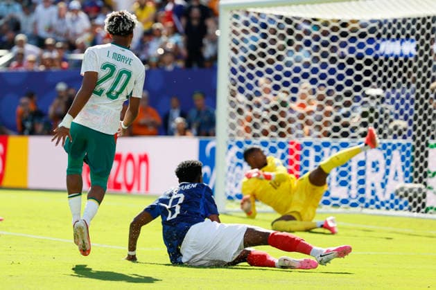 France v Senegal: Group I - FIFA World Cup, WM, Weltmeisterschaft, Fussball 2026 Ibrahim Mbaye of Senegal scores 3rd goal during the FIFA World Cup 2026 Group I match between France and Senegal at New York New Jersey Stadium on June 16, 2026 in East Rutherford, United States. East Rutherford New York New Jersey Stadium NJ United States Copyright: xAllstarxPicturexLibraryxLtdx