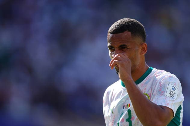 New Jersey, USA, 16th June 2026. Iliman Ndiaye of Senegal looks on dejected during the France vs Senegal FIFA World Cup, WM, Weltmeisterschaft, Fussball match at Metlife Stadium, New Jersey. Picture credit should read: Paul Terry Sportimage EDITORIAL USE ONLY. No use with unauthorised audio, video, data, fixture lists, club league logos or live services. Online in-match use limited to 120 images, no video emulation. No use in betting, games or single club league player publications. SPI_086_PT_France_Senegal SPI-4837-0086