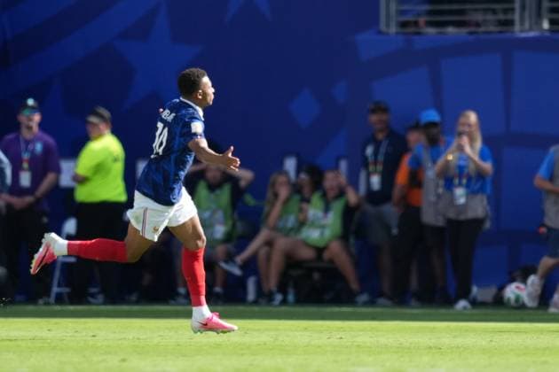 FOOTBALL - WORLD CUP 2026 - FRANCE v SENEGAL Kylian Mbappe of France celebrates after scoring a goal during the FIFA World Cup, WM, Weltmeisterschaft, Fussball 2026, Group I football match between France and Senegal on 16 June 2026 at MetLife Stadium in East Rutherford, New York, United States New York United States