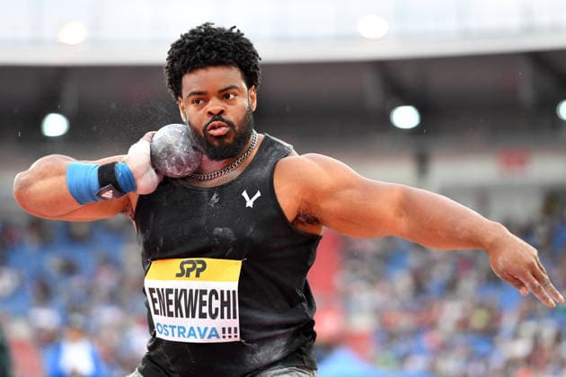 June 16, 2026, Ostrava, Czech Republic: ENEKWECHI Chukwuebuka of Nigeria competes Shot Put 7,26kg Men at the World Athletics Continental Tour Golden Spike event in Ostrava in the Czech Republic. Ostrava Czech Republic - ZUMAr156 20260616_aap_r156_074 Copyright: xSlavekxRutax
