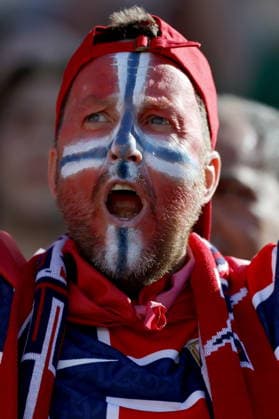 FIFA World Cup, WM, Weltmeisterschaft, Fussball 2026 - Group I - Iraq vs Norway A supporter of Norway cheer ahead of the FIFA World Cup 2026 group stage match Iraq against Norway, in Boston, Massachusetts, USA, 16 June 2026. Foxborough United States  Copyright: xGREGxM.xCOOPERx
