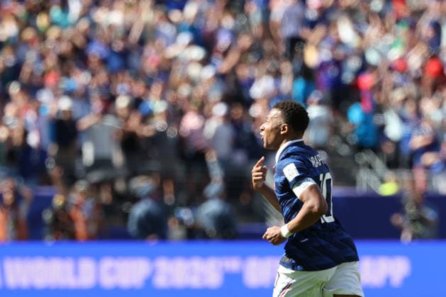 Kylian Mbappe of France celebrates a goal during the FIFA World Cup, WM, Weltmeisterschaft, Fussball 2026 group stage match France against Senegal in at MetLife stadium in de New Jersey, USA, 16 June 2026. FIFA World Cup 2026 - Group I - France vs Senegal !ACHTUNG: NUR REDAKTIONELLE NUTZUNG!  Copyright: xSebastiaoxMoreirax GR2353 20260616-55020615862_1