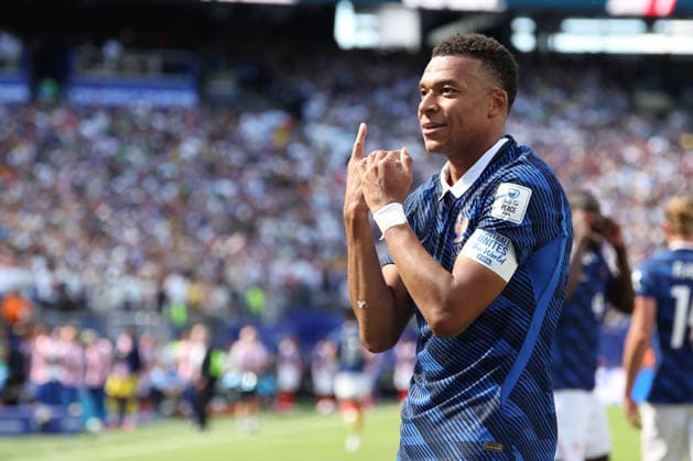 Kylian Mbappé of France celebrates a goal during the FIFA World Cup, WM, Weltmeisterschaft, Fussball 2026 group stage match France against Senegal in at MetLife stadium in de New Jersey, USA, 16 June 2026. FIFA World Cup 2026 - Group I - France vs Senegal !ACHTUNG: NUR REDAKTIONELLE NUTZUNG!  Copyright: xSebastiaoxMoreirax GR2376 0859306318st