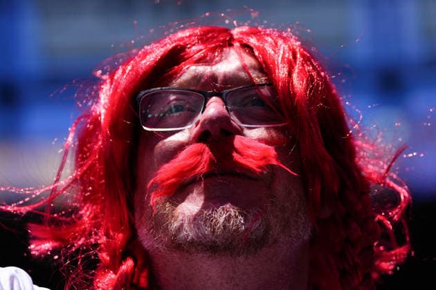 June 16, 2026, East Rutherford, New Jersey, United States: Supporter of France celebrates during the FIFA World Cup, WM, Weltmeisterschaft, Fussball 2026 Group I match between France and Senegal at New York New Jersey Stadium on June 16, 2026 in East Rutherford, New Jersey. East Rutherford United States - ZUMAa181 20260616_zaa_a181_066 Copyright: xJosexBretonx