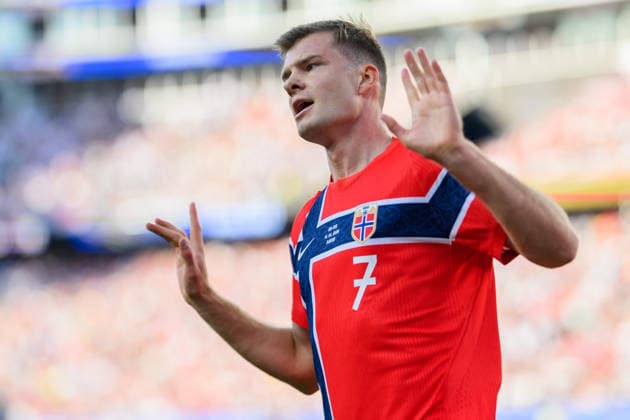 260616 Alexander Sorloth of Norway during the FIFA World Cup, WM, Weltmeisterschaft, Fussball 2026 group stage football match between Iraq and Norway on June 16, 2026 in Foxborough. Photo: Vegard Grott BILDBYRAN kod VG VG0955 bbeng fotboll football soccer fotball vm fotbolls-vm fotball-vm fotbolls-vm 2026 fifa world cup 2026 norge norway iraq irak