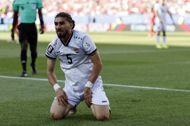 FIFA World Cup, WM, Weltmeisterschaft, Fussball 2026 - Group I - Iraq vs Norway Akam Hashim of Iraq looks on during the FIFA World Cup 2026 group stage match Iraq against Norway, in Boston, Massachusetts, USA, 16 June 2026. Foxborough United States  Copyright: xGREGxM.xCOOPERx