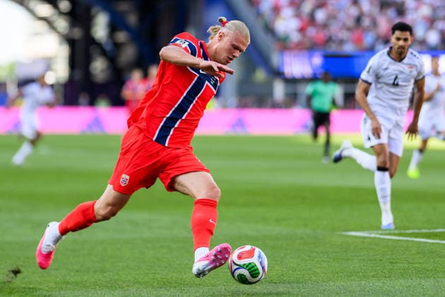 260616 Erling Braut Haaland of Norway during the FIFA World Cup, WM, Weltmeisterschaft, Fussball 2026 group stage football match between Iraq and Norway on June 16, 2026 in Foxborough. Photo: Vegard Grott BILDBYRAN kod VG VG0955 bbeng fotboll football soccer fotball vm fotbolls-vm fotball-vm fotbolls-vm 2026 fifa world cup 2026 norge norway iraq irak