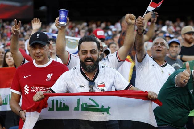 FIFA World Cup, WM, Weltmeisterschaft, Fussball 2026 - Group I - Iraq vs Norway Supporters of Iraq cheer during the FIFA World Cup 2026 group stage match Iraq against Norway, in Boston, Massachusetts, USA, 16 June 2026. Foxborough United States  Copyright: xGREGxM.xCOOPERx