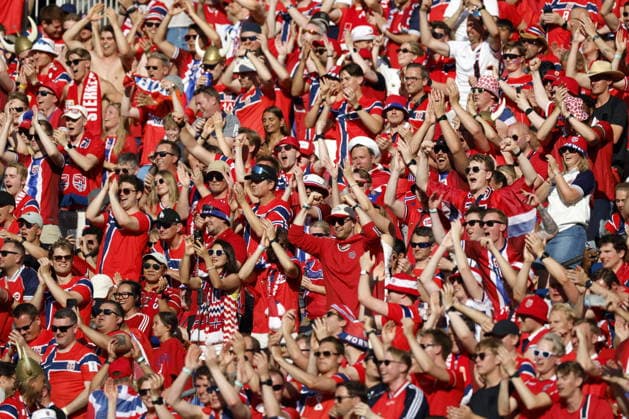 FIFA World Cup, WM, Weltmeisterschaft, Fussball 2026 - Group I - Iraq vs Norway Supporters of Norway cheer during the FIFA World Cup 2026 group stage match Iraq against Norway, in Boston, Massachusetts, USA, 16 June 2026. Foxborough United States  Copyright: xGREGxM.xCOOPERx