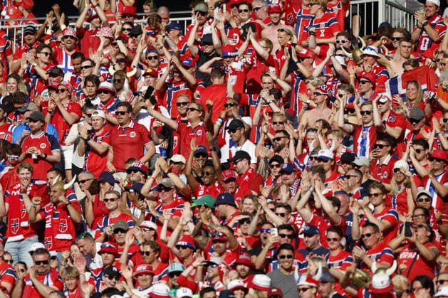 FIFA World Cup, WM, Weltmeisterschaft, Fussball 2026 - Group I - Iraq vs Norway Supporters of Norway cheer during the FIFA World Cup 2026 group stage match Iraq against Norway, in Boston, Massachusetts, USA, 16 June 2026. Foxborough United States  Copyright: xGREGxM.xCOOPERx