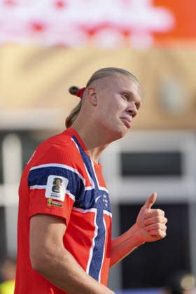Erling Haaland of Norway celebrates after scoring the team s first goal during the FIFA World Cup, WM, Weltmeisterschaft, Fussball 2026 Group I match between Iraq and Norway at Boston Stadium on June 16th,2026 (Photo by Richard Callis Sports Press Photo)  Copyright: xRichardxCallis SportsxPressxPhotox Sportspressphoto_SPR167861