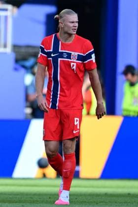 Iraq v Norway - FIFA World Cup, WM, Weltmeisterschaft, Fussball 2026 - Group I FOXBOROUGH, UNITED STATES - JUNE 16: Erling Haaland (9) of Norway celebrates after scoring a goal during the 2026 FIFA World Cup First Stage Group I match between Iraq and Norway at Gillette Stadium (Boston Stadium) in Foxborough, Massachusetts, United States on June 16, 2026. Abdulhamid Hosbas Anadolu Massachusetts United States. Editorial use only. Please get in touch for any other usage.  Copyright: x2026xAnadoluxAbdulhamidxHosbasx