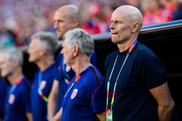 260616 Head coach Stale Solbakken of Norway during the FIFA World Cup, WM, Weltmeisterschaft, Fussball 2026 group stage football match between Iraq and Norway on June 16, 2026 in Foxborough. Photo: Vegard Grott BILDBYRAN kod VG VG0955 bbeng fotboll football soccer fotball vm fotbolls-vm fotball-vm fotbolls-vm 2026 fifa world cup 2026 norge norway iraq irak
