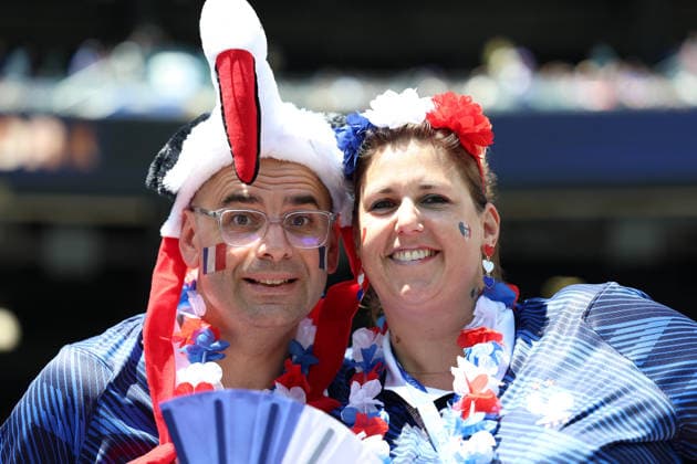 June 16, 2026, East Rutherford, New Jersey, USA: France fans during the June 16th FIFA World Cup, WM, Weltmeisterschaft, Fussball 2026 matchup between France and Senegal at MetLife Stadium in East Rutherford, New Jersey. East Rutherford USA - ZUMAs325 20260616_zsp_s325_086 Copyright: xJessxStilesx