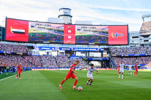 260616 during the FIFA World Cup, WM, Weltmeisterschaft, Fussball 2026 group stage football match between Iraq and Norway on June 16, 2026 in Foxborough. Photo: Vegard Grott BILDBYRAN kod VG VG0955 bbeng fotboll football soccer fotball vm fotbolls-vm fotball-vm fotbolls-vm 2026 fifa world cup 2026 norge norway iraq irak