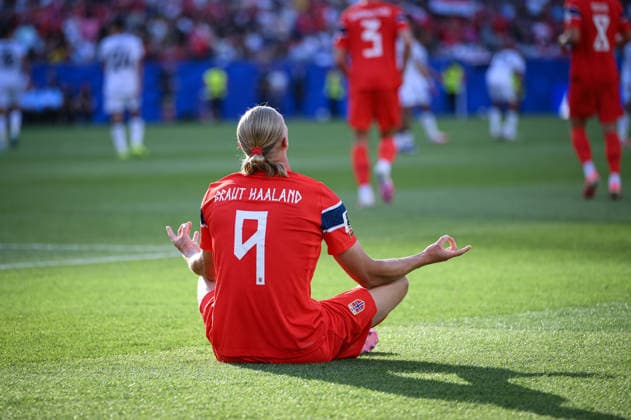 Fussball FIFA WM 2026 Vorrunde Gruppe I in Boston Norwegen - Irak 16.06.2026 JUBEL Norwegen; Torschuetz zum 0-1 Erling Haaland