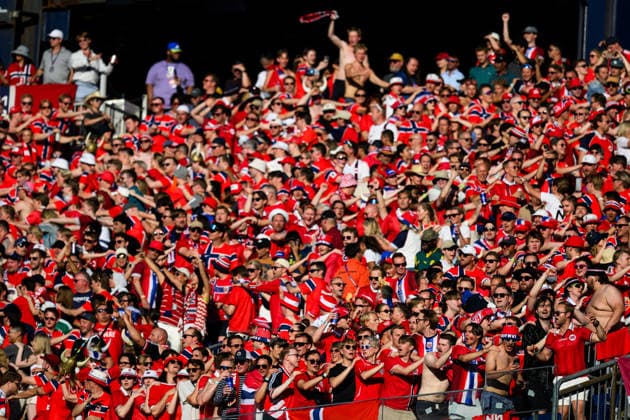 260616 Fans of Norway during the FIFA World Cup, WM, Weltmeisterschaft, Fussball 2026 group stage football match between Iraq and Norway on June 16, 2026 in Foxborough. Photo: Vegard Grott BILDBYRAN kod VG VG0955 bbeng fotboll football soccer fotball vm fotbolls-vm fotball-vm fotbolls-vm 2026 fifa world cup 2026 norge norway iraq irak publik