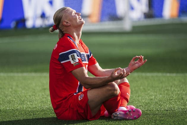 Erling Haaland of Norway celebrates after scoring the team s first goal during the FIFA World Cup, WM, Weltmeisterschaft, Fussball 2026 Group I match between Iraq and Norway at Boston Stadium on June 16th,2026 (Photo by Richard Callis Sports Press Photo)  Copyright: xRichardxCallis SportsxPressxPhotox Sportspressphoto_SPR167930
