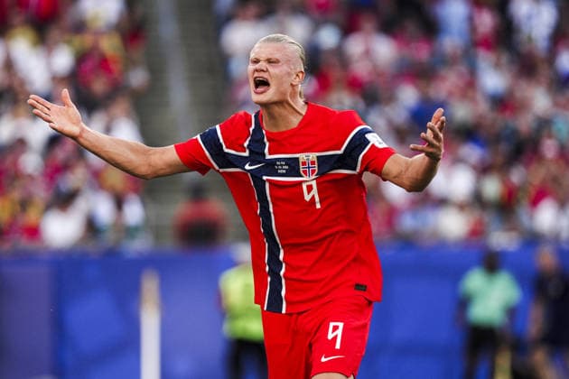 Erling Haaland of Norway reacts during the FIFA World Cup, WM, Weltmeisterschaft, Fussball 2026 Group I match between Iraq and Norway at Boston Stadium on June 16th,2026 (Photo by Richard Callis Sports Press Photo)  Copyright: xRichardxCallis SportsxPressxPhotox Sportspressphoto_SPR167939