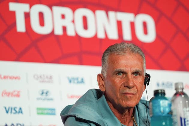 Ghana press conference, PK, Pressekonferenz - 2026 FIFA World Cup, WM, Weltmeisterschaft, Fussball Carlos QUEIROZ Head Coach of Ghana during the 2026 FIFA World Cup MD-1 Press Conference ahead of the Group L match between Ghana and Panama at Toronto Stadium. on June 16, 2026 in Toronto, Canada. (Photo by Leonardo Ramirez Eyepix Group) (Photo by Leonardo Ramirez Eyepix Group Eyepix via Nexpher Images) Toronto