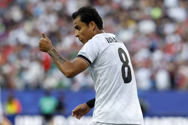FIFA World Cup, WM, Weltmeisterschaft, Fussball 2026 - Group I - Iraq vs Norway Ibrahim Bayesh of Iraq gestures during the FIFA World Cup 2026 group stage match Iraq against Norway, in Boston, Massachusetts, USA, 16 June 2026. BOSTON United States  Copyright: xGREGxM.xCOOPERx