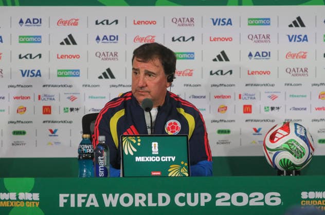 Colombia v Uzbekistan FIFA World Cup, WM, Weltmeisterschaft, Fussball 2026 Group K press conference, PK, Pressekonferenz Head Coach of Colombia national soccer team Nestor Lorenzo speaks during a press conference ahead of the FIFA World Cup Group K first-round match between Colombia and Uzbekistan at Mexico City Stadium. on June 16, 2026 in Mexico City, Mexico. (Photo by Ian Robles Eyepix Group) Copyright: xIanxRobles xEyepixxGroupx EL_16062026_187349JPEG