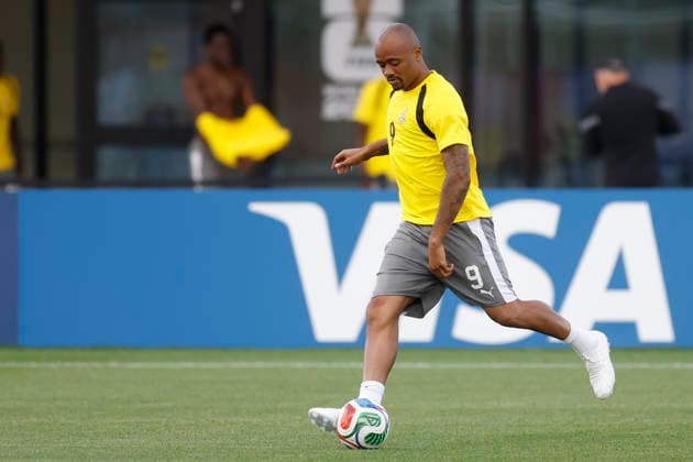 Jordan Ayew of Ghana kicks a ball during a training session at Centennial Park in Toronto, Canada, 16 June 2026. Ghana national team, Nationalteam Training in Toronto !ACHTUNG: NUR REDAKTIONELLE NUTZUNG!  Copyright: xBienvenidoxVelascox GR3046 20260617-55020616395_1