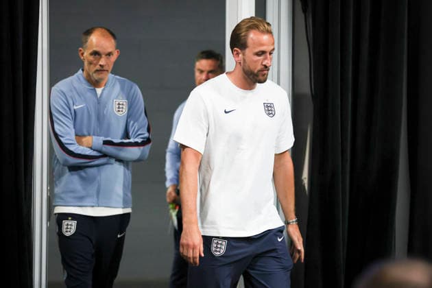England v Croatia, FIFA World Cup, WM, Weltmeisterschaft, Fussball 2026 press conference, PK, Pressekonferenz England forward Harry Kane (9) walks into the MD-1 England Press Conference ahead of the England v Croatia FIFA WORLD CUP 2026 match, Dallas Stadium, Arlington, United States on 16 June 2026 Credit: Phil Duncan Every Second Media Editorial use only. All images are copyright Every Second Media Limited. No images may be reproduced without prior permission. Copyright: xIMAGO EveryxSecondxMediax ESM-2040-0008 PhilxDuncanx xEveryxSecondxMediax