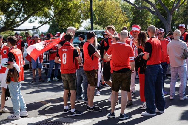 SOCCER - FIFA World Cup, WM, Weltmeisterschaft, Fussball 2026 SANTA CLARA,CALIFORNIA,USA,17.JUN.26 - SOCCER - FIFA World Cup 2026, group stage, Austria vs Jordan. Image shows fans of AUT.  GEPAxpictures xArminxRauthner