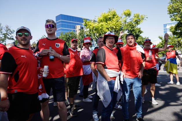 SOCCER - FIFA World Cup, WM, Weltmeisterschaft, Fussball 2026 SANTA CLARA,CALIFORNIA,USA,17.JUN.26 - SOCCER - FIFA World Cup 2026, group stage, Austria vs Jordan. Image shows fans of AUT.  GEPAxpictures xArminxRauthner