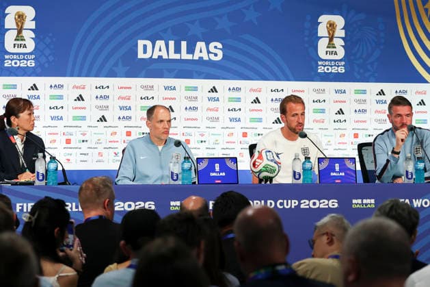 England v Croatia, FIFA World Cup, WM, Weltmeisterschaft, Fussball 2026 press conference, PK, Pressekonferenz England forward Harry Kane (9) during the MD-1 England Press Conference ahead of the England v Croatia FIFA WORLD CUP 2026 match, Dallas Stadium, Arlington, United States on 16 June 2026 Credit: Phil Duncan Every Second Media Editorial use only. All images are copyright Every Second Media Limited. No images may be reproduced without prior permission. Copyright: xIMAGO EveryxSecondxMediax ESM-2040-0010 PhilxDuncanx xEveryxSecondxMediax