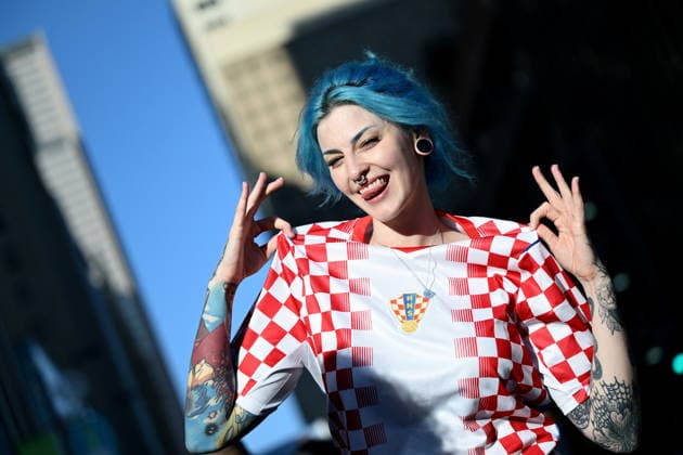 Dallas, 160626. Numerous Croatian fans gathered at the American-Croatian Friendship Parade, which started from Civic Garden to Ferris Plaza. The event was organized before the match of the Croatian national football team. Photo: Boris Kovacev CROPIX Copyright: xxBorisxKovacevx navijaci_dallas19-160626