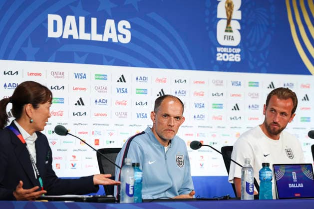 England v Croatia, FIFA World Cup, WM, Weltmeisterschaft, Fussball 2026 press conference, PK, Pressekonferenz England Head Coach Thomas Tuchel GER during the MD-1 England Press Conference ahead of the England v Croatia FIFA WORLD CUP 2026 match, Dallas Stadium, Arlington, United States on 16 June 2026 Credit: Phil Duncan Every Second Media Editorial use only. All images are copyright Every Second Media Limited. No images may be reproduced without prior permission. Copyright: xIMAGO EveryxSecondxMediax ESM-2040-0014 PhilxDuncanx xEveryxSecondxMediax