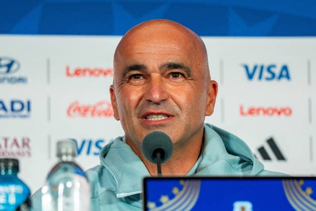 FIFA Fussball Weltmeisterschaft 2026, Gruppe K, Spiel 1, Portugal vs. DR Kongo, 17.06.2026 im NRG Stadium in Houton, Texas Pressekonferenz mit Bruno Fernandes und Roberto Martinez *** 2026 FIFA World Cup, Group K, Match 1, Portugal vs. DR Congo, June 17, 2026, at NRG Stadium in Houston, Texas—Press conference with Bruno Fernandes and Roberto Martinez,detected_source_language Copyright: xBahhoxKarax