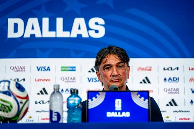 DALLAS - Croatian national team, Nationalteam coach Zlatko Dalic during the 2026 World Cup, Croatia MD-1 press conference, PK, Pressekonferenz at AT&T Stadium on June 16, 2026, in Dallas, United States. (Photo by Stefan Koops EYE4IMAGES DeFodi Images) -