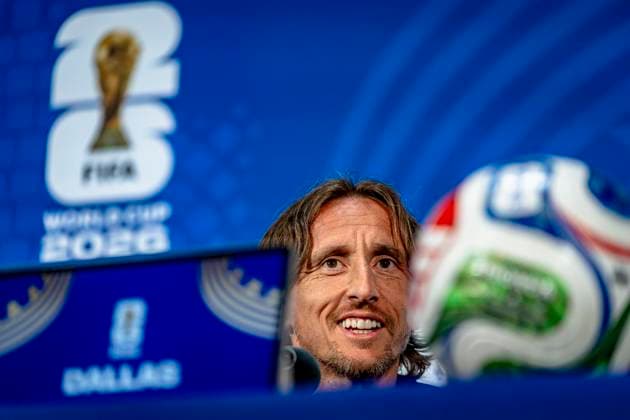 DALLAS - Luka Modric of Croatia during the 2026 World Cup, Croatia MD-1 press conference, PK, Pressekonferenz at AT&T Stadium on June 16, 2026, in Dallas, United States. (Photo by Stefan Koops EYE4IMAGES DeFodi Images) -