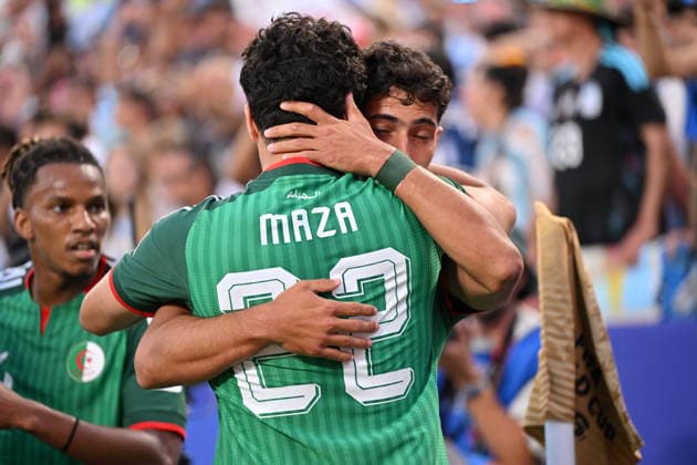 FIFA World Cup, WM, Weltmeisterschaft, Fussball 2026 - Group J - Argentina vs Algeria Players of Algeria celebrate a goal that was later ruled offside by VAR during the FIFA World Cup 2026 group stage match Argentina against Algeria, in Kansas City, Missouri, USA, 16 June 2026. KANSAS CITY United States  Copyright: xAMYxKONTRASx