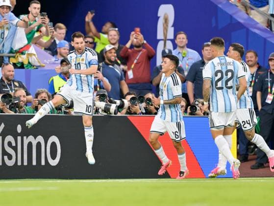 2026 World Cup - Argentina - Algeria KANSAS CITY, MISSOURI - JUNE 16: Lionel Messi 10 of Argentina celebrates during the FIFA World Cup, WM, Weltmeisterschaft, Fussball 2026 Group C match between Argentina and Algeria at MetLife Stadium on June 16, 2026 in East Rutherford, New Jersey. Walid Ibrahim JNA Press Kansas United States of America Copyright: x xwalidxibrahimx xJNAxPressx