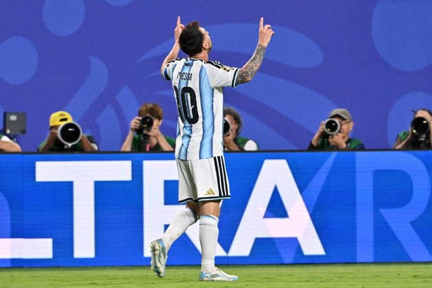 FIFA World Cup, WM, Weltmeisterschaft, Fussball 2026 - Group J - Argentina vs Algeria Lionel Messi of Argentina celebrate scoring the 2-0 goal during the FIFA World Cup 2026 group stage match Argentina against Algeria, in Kansas City, Missouri, USA, 16 June 2026. KANSAS CITY United States  Copyright: xAMYxKONTRASx