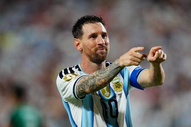 Argentina v Algeria - FIFA World Cup, WM, Weltmeisterschaft, Fussball 2026 - Group J KANSAS CITY, UNITED STATES - JUNE 16: Lionel Messi of Argentina celebrates after completing a hat-trick during the 2026 FIFA World Cup First Stage Group J match between Argentina and Algeria at Arrowhead Stadium (Kansas City Stadium) in Kansas City, Missouri, United States on June 16, 2026. Hakan Akgun Anadolu Missouri United States. Editorial use only. Please get in touch for any other usage.  Copyright: x2026xAnadoluxHakanxAkgunx
