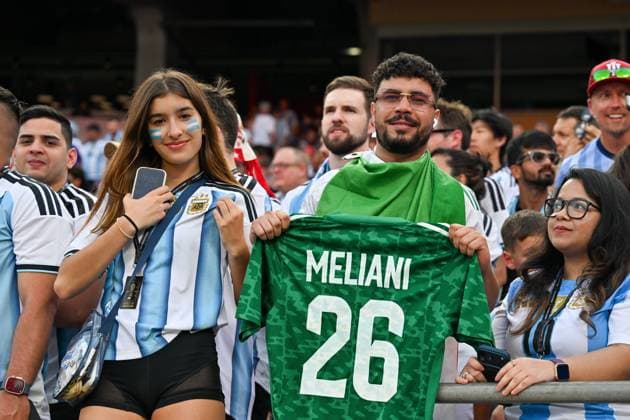 2026 World Cup - Argentina - Algeria KANSAS CITY, UNITED STATES JUNE 16, 2026: Fans fill the stands of Kansas City Stadium ahead of and during the FIFA World Cup, WM, Weltmeisterschaft, Fussball 2026 Group J match between Argentina and Algeria in Kansas City, United States, on June 16, 2026. Photos by Walid Ibrahim JNA Press (Photo by walid ibrahim JNA Press via Nexpher Images) KANSAS CITY