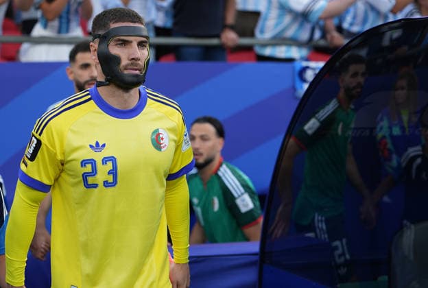 (260617) -- KANSAS CITY, June 17, 2026 -- Algeria s goalkeeper Luca Zidane is seen before the group J match between Argentina and Algeria at the FIFA World Cup, WM, Weltmeisterschaft, Fussball 2026 at Kansas City Stadium in Kansas City, the United States, June 16, 2026. ) (SP)U.S.-KANSAS CITY-FOOTBALL-FIFA WORLD CUP-GROUP J-ARG VS ALG DuxYu 
