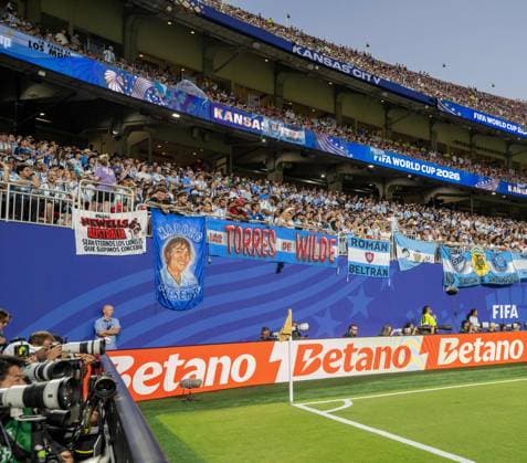 Fußball, Herren, FIFA World Cup, WM, Weltmeisterschaft, Fussball 2026 in Mexiko, Kanada und USA, Spiel in Kansas City (Gruppe J, 1. Spieltag), Argentinien - Algerien, Fans von Argentinien, 16.06. 2026,