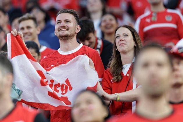SOCCER - FIFA World Cup, WM, Weltmeisterschaft, Fussball 2026 SANTA CLARA,CALIFORNIA,USA,17.JUN.26 - SOCCER - FIFA World Cup 2026, group stage, Austria vs Jordan. Image shows fans of AUT.  GEPAxpictures xArminxRauthner