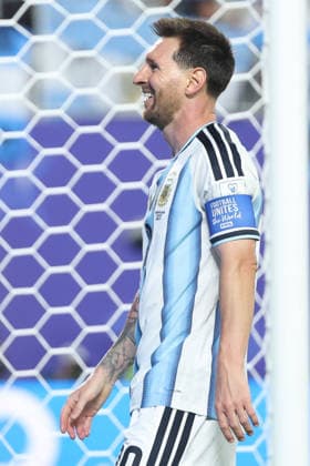 Lionel Messi of Argentina celebrates during the FIFA World Cup, WM, Weltmeisterschaft, Fussball 2026 group stage match Argentina against Algeria at Arrowhead Stadium in Kansas, United States, 16 June 2026. FIFA World Cup 2026 - Group J - Argentina vs Algeria !ACHTUNG: NUR REDAKTIONELLE NUTZUNG!  Copyright: xJuanxIgnacioxRoncoronix GR3268 20260617-55020617227_1