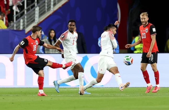 FIFA World Cup, WM, Weltmeisterschaft, Fussball 2026 - Group J - Austria vs Jordan Romano Schmid (L) of Austria scores the opening goal during the FIFA World Cup 2026 group stage match Austria against Jordan, in San Francisco, USA, 16 June 2026. SAN FRANCISCO United States  Copyright: xBENJAMINxFANJOYx