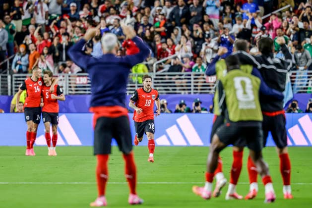 SOCCER - FIFA World Cup, WM, Weltmeisterschaft, Fussball 2026 SANTA CLARA,CALIFORNIA,USA,17.JUN.26 - SOCCER - FIFA World Cup 2026, group stage, Austria vs Jordan. Image shows the rejoicing of Romano Schmid (AUT).  GEPAxpictures xArminxRauthner