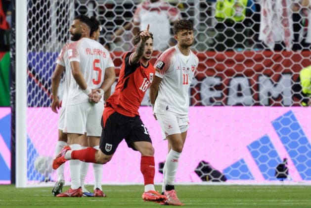 SOCCER - FIFA World Cup, WM, Weltmeisterschaft, Fussball 2026 SANTA CLARA,CALIFORNIA,USA,17.JUN.26 - SOCCER - FIFA World Cup 2026, group stage, Austria vs Jordan. Image shows the rejoicing of Romano Schmid (AUT).  GEPAxpictures xArminxRauthner